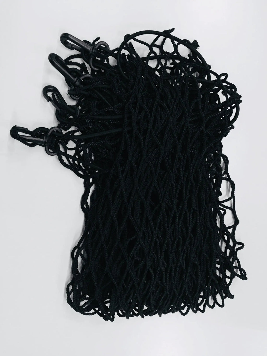 Black mesh dog protective net for car boot, 120cm by 70cm, on white background