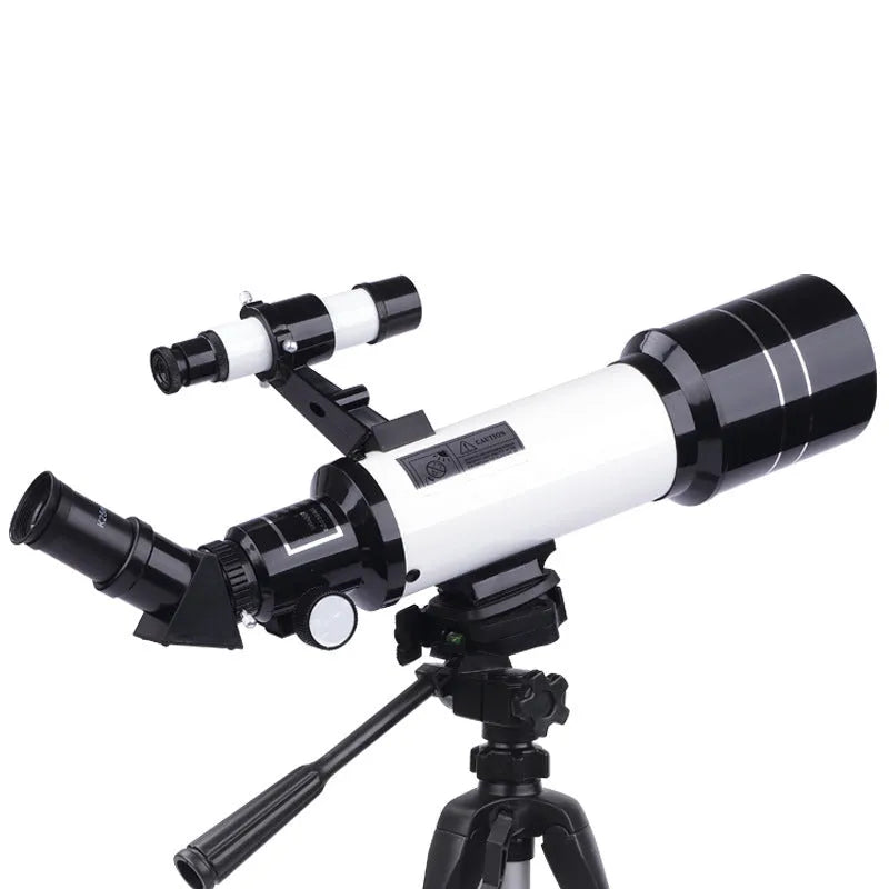 Dark blue children's astronomical telescope on tripod with 16X to 66X magnification for stargazing