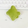 Plush wrist protector mouse pad in blue, green, or pink colours for keyboard typing comfort