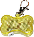 Plastic bone-shaped LED pendant for pet collars in multiple colours with three light modes
