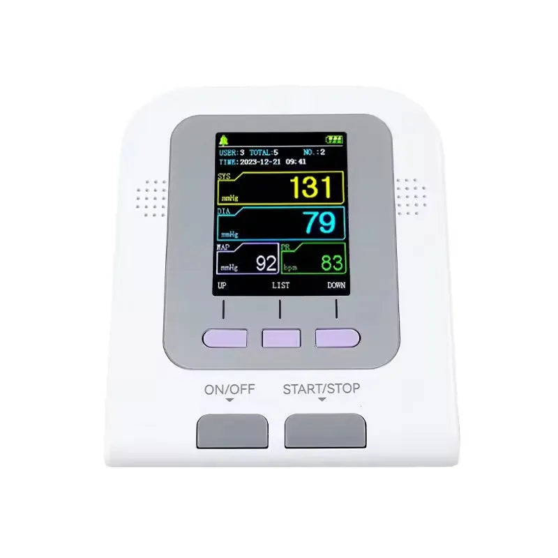 CONTEC08A veterinary digital blood pressure monitor with colour LCD display and animal cuff