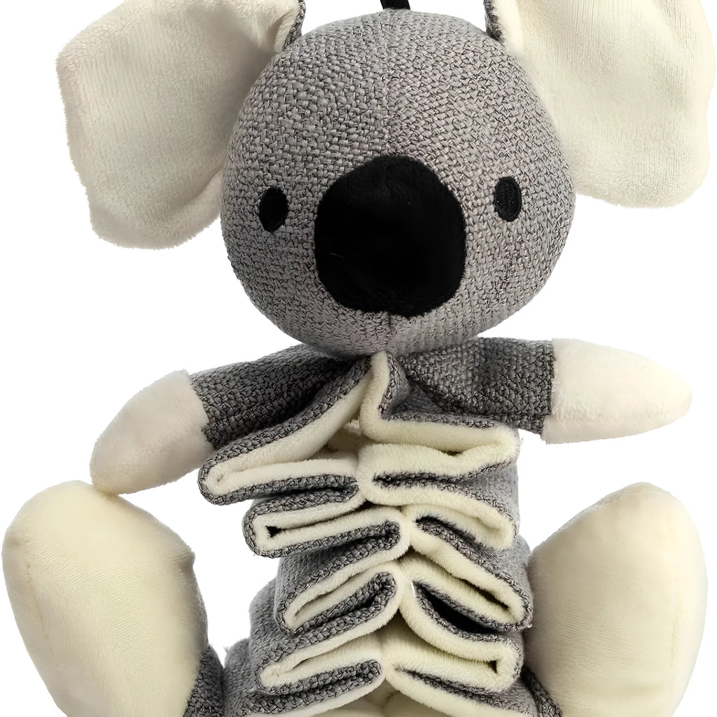 Hollypet grey koala dog squeaky toy measuring 30cm with durable cloth construction