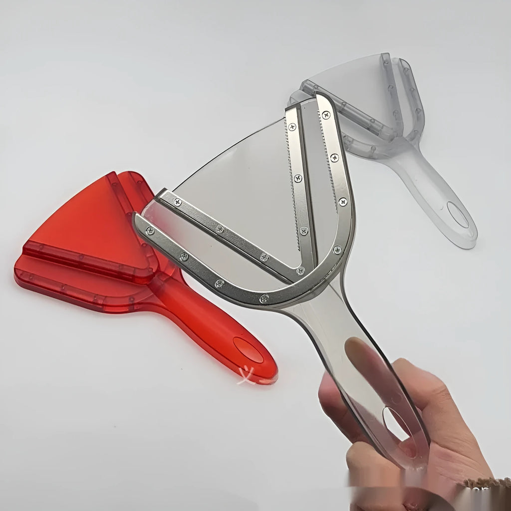 Adjustable telescopic bottle opener tool made from red ABS plastic with a non-slip handle.
