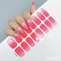 Manicure full nail art stickers showing 16 pattern sheets with cross, rose, tulip, cartoon and marble designs