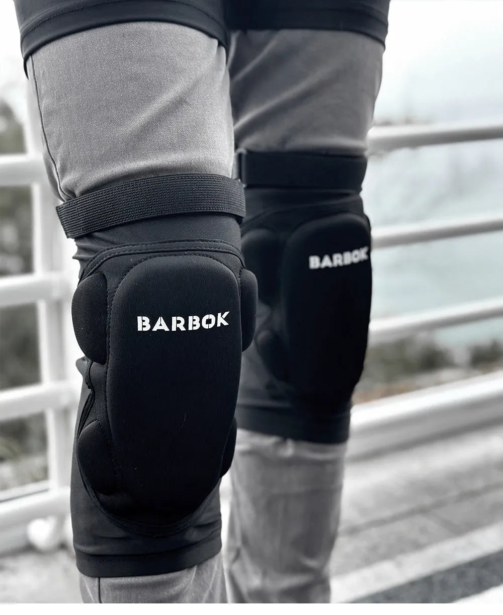 Black sports hip protector with NBR foam padding on spandex base for skating and skiing safety