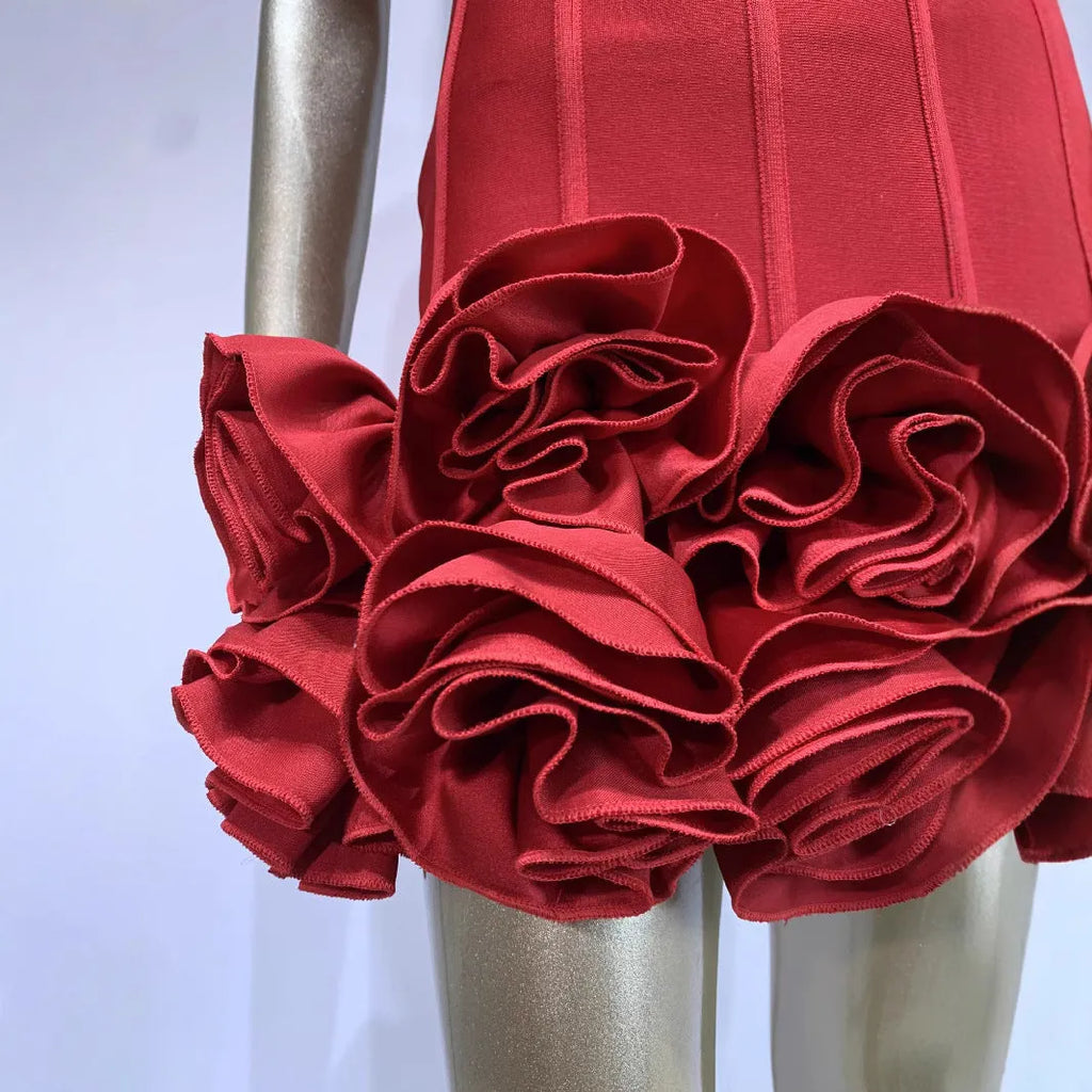Women's solid colour polyester dress with mid waist design in urban style