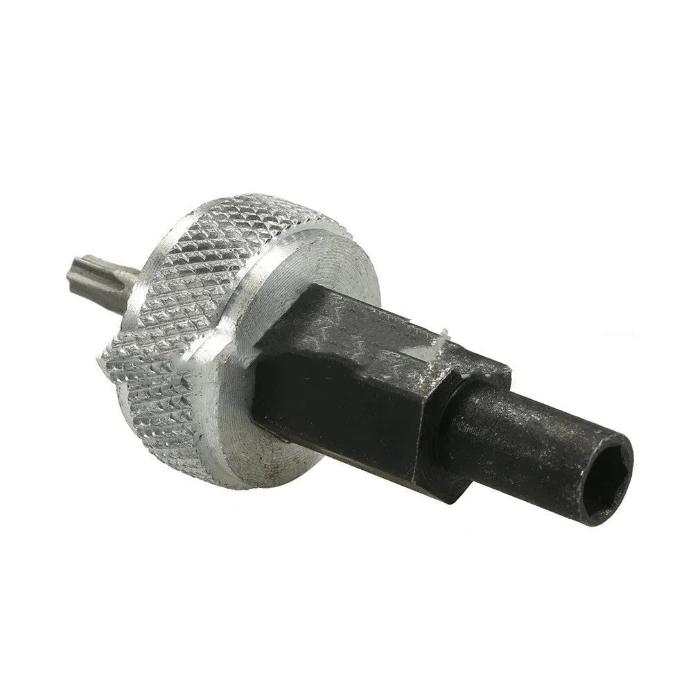 Ignition module wrench clamping tool with knurled aluminium knobs on a heat-treated carbon steel handle.