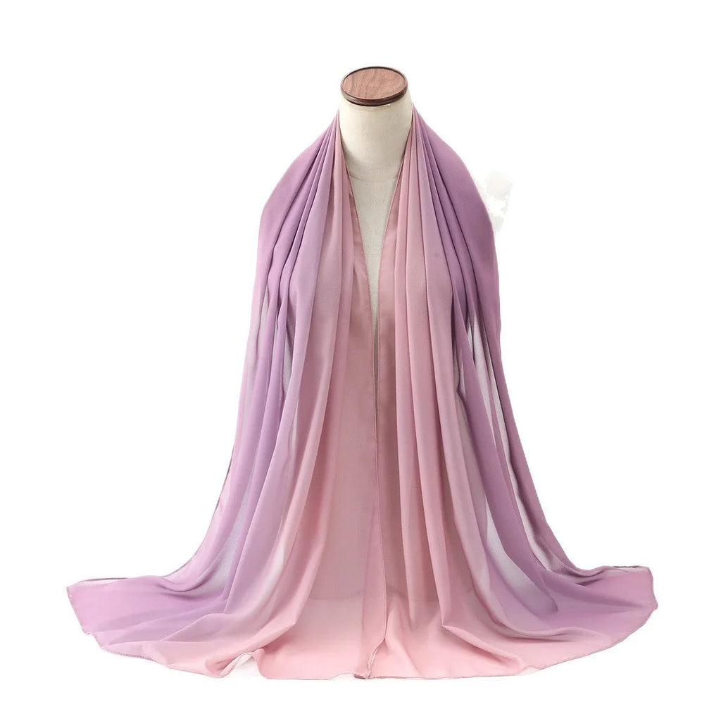 Long lightweight chiffon women's scarf with bubble towel texture in multiple colours.