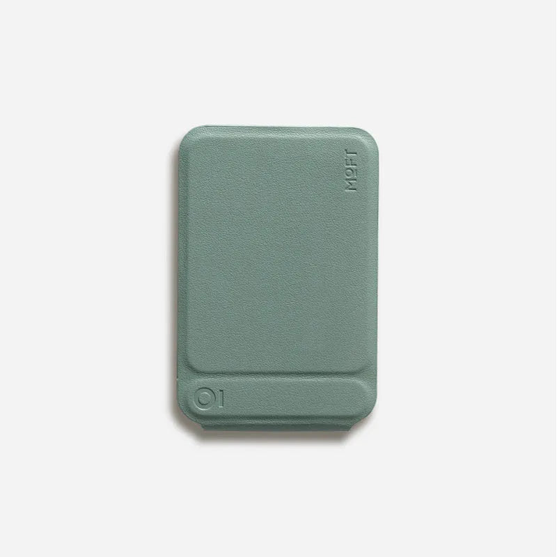 Magnetic mobile phone holder case in black with MOVAS leather and fibreglass construction showing 96.5mm dimensions