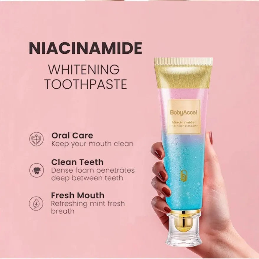Nicotinamide whitening toothpaste tube with 100g net content for adult dental care