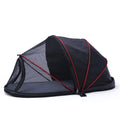 Folding cat tent with half mesh panels in L code size for portable pet accommodation