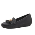 Nude coloured heel height increasing insole with round toe for flat shoes.