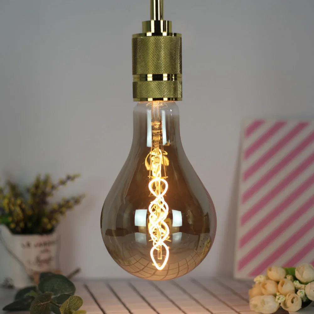 Double helix LED soft light strip measuring 110mm by 200mm with gold A110 power supply option