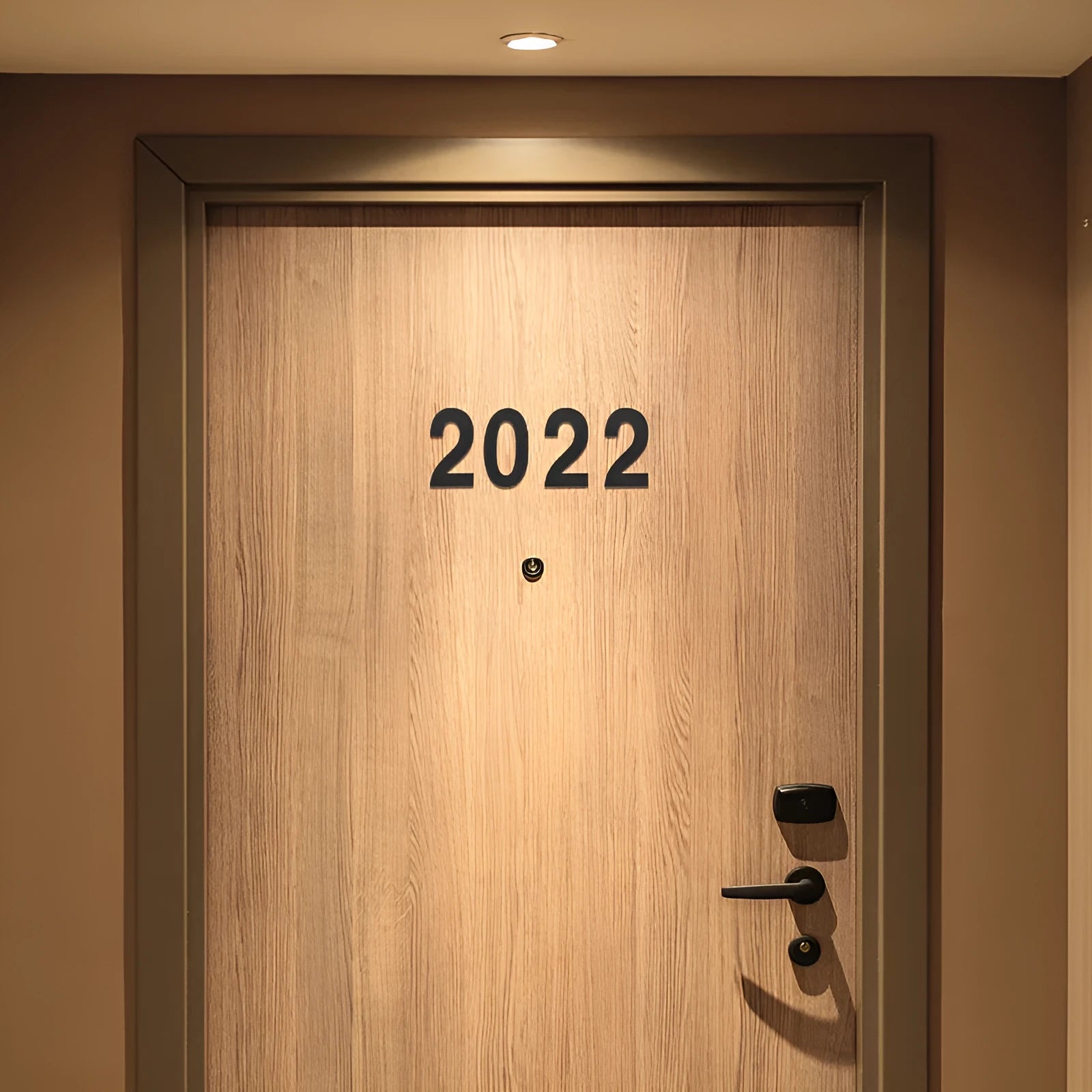 Black stainless steel house number characters showing letters A-F and numbers 0-9 with adhesive backing