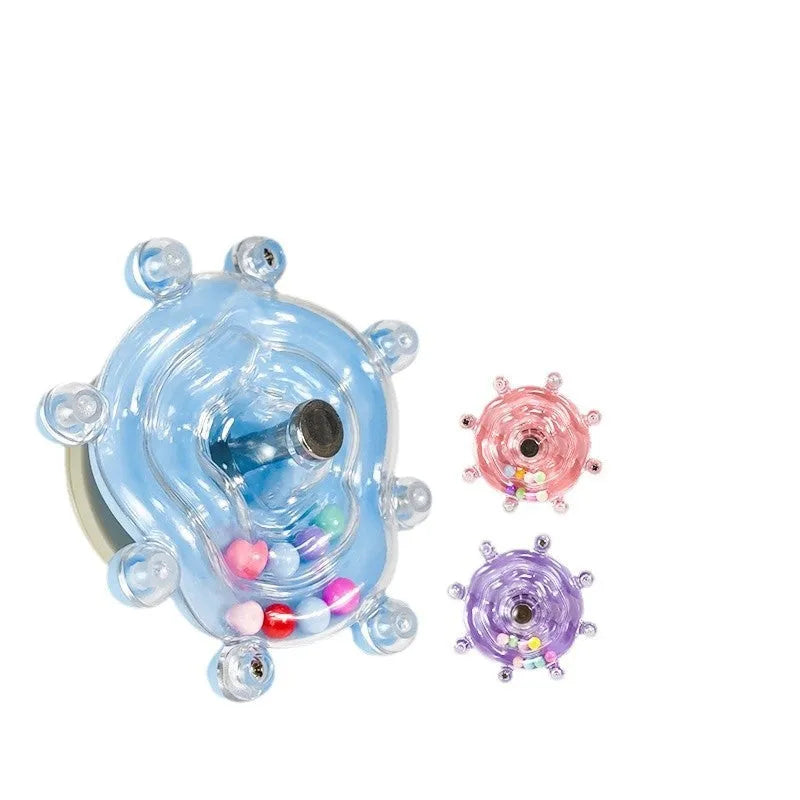 Parrot bite toy 6cm turntable wheel in transparent colour for small and medium parrots