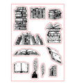 White transparent silicone stamp with seal pattern measuring 11x16cm
