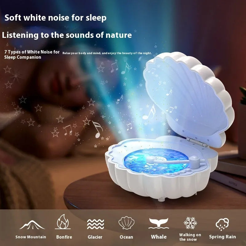 Retro vinyl record player shell lamp in blue colour with lithium battery portable lighting