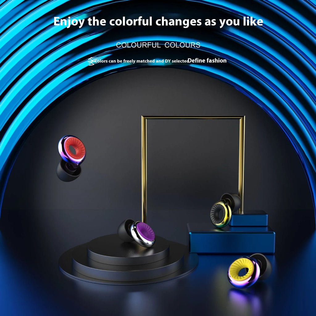 Noise reduction sleep earplugs in gold, silver, transparent, purple, and rose gold colours with storage box