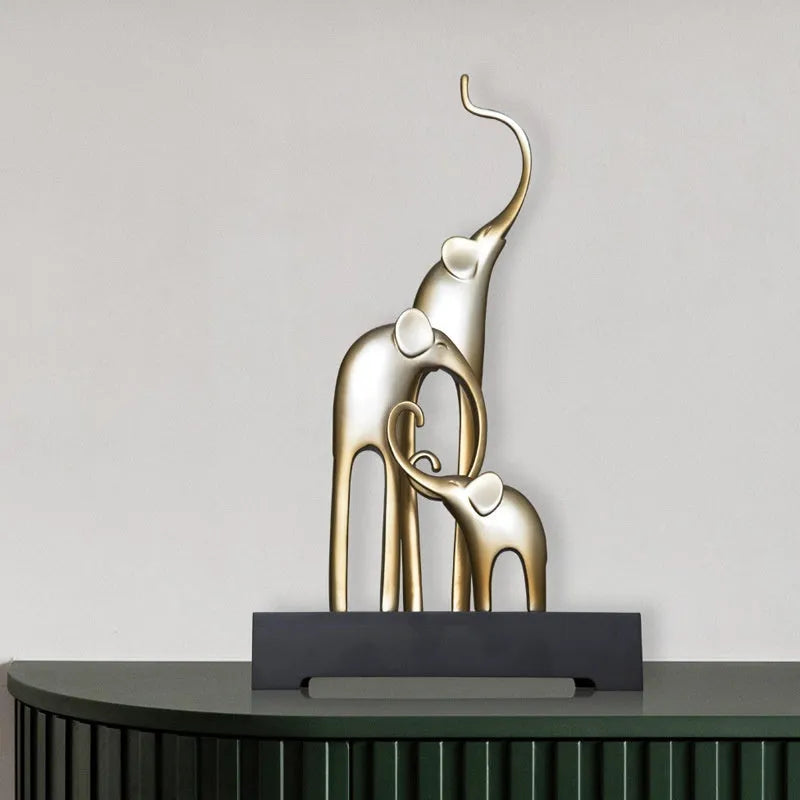 European style elephant decorative craft ornament in resin and plastic with choice of metallic or retro colour finishes.