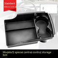 Plastic retrofit storage box for Tesla Model 3, Model X and Model S centre console armrest.