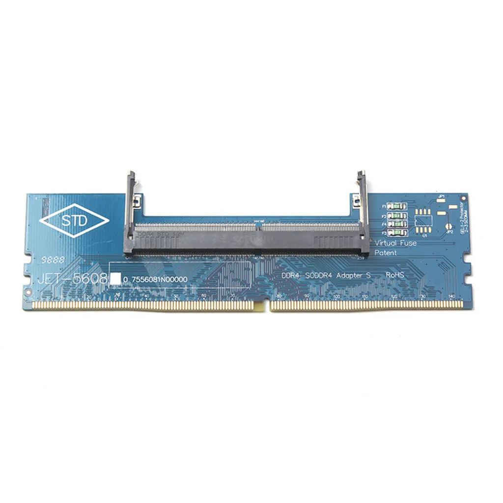 DDR4 laptop to desktop memory adapter card with electrostatic packaging and included memory stick
