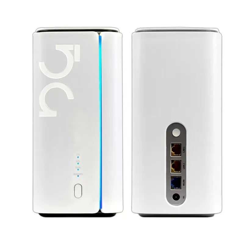 4G CPE wireless router with dimensions 51x30x5mm showing Qualcomm and Zhanrui chip version options