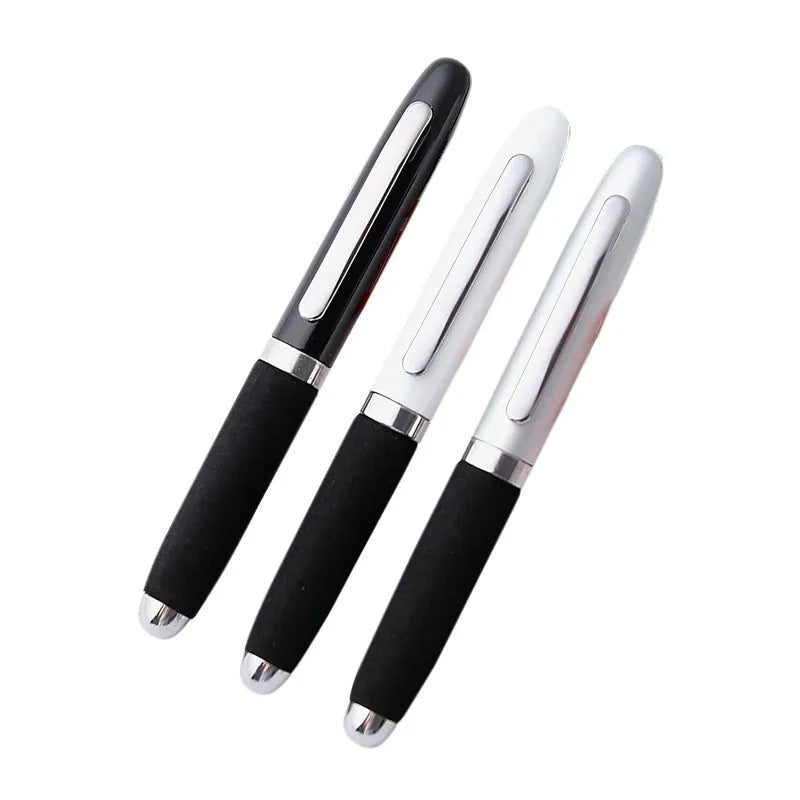 EVA metal cap mini ballpoint pen showing compact 112mm size and available refill colour options