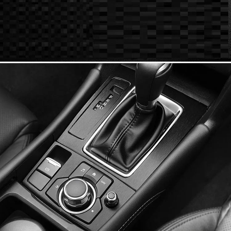 Car interior decorative film sticker kit for dashboard and centre console modification with multiple piece sets