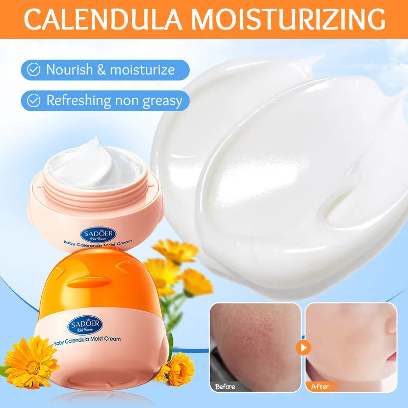 English Marigold Children's Moisturizing Facial Cream 50g tub for universal skin types