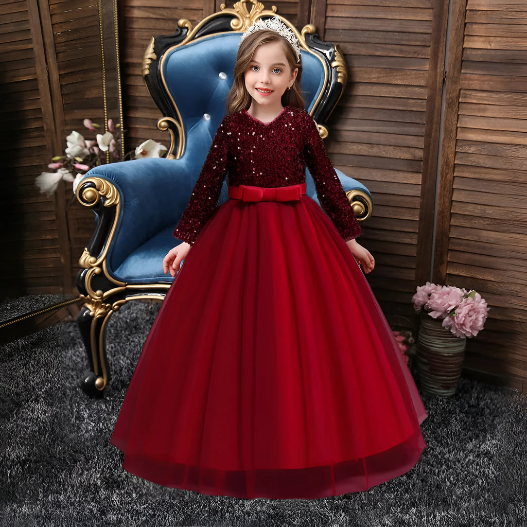 Girls cotton sequin dress in loose fit casual style, available in multiple colours and sizes 120-170cm