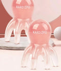 Pink natural resin octopus massage comb with storage bag for facial and periocular meridian massage
