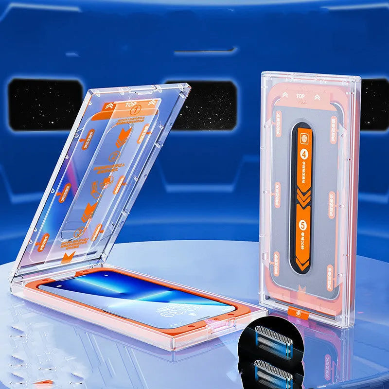 Anti-peep tempered glass screen protector for iPhone with dust-free clean room and HD electroplating