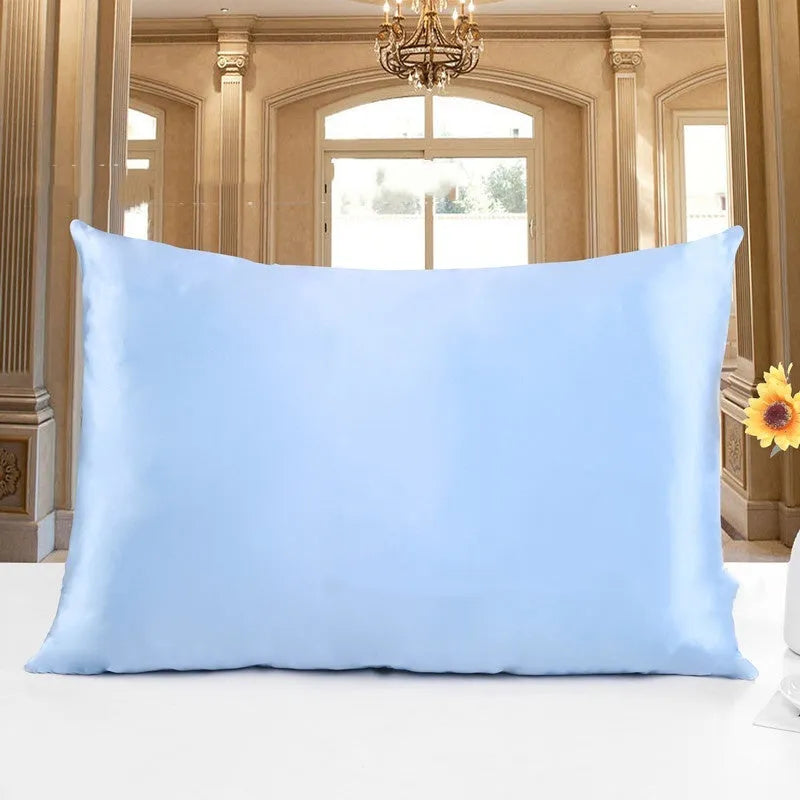 19 Momme double-sided silk pillowcase in apricot colour with hidden zipper closure