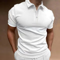 Men's loose fit cotton blend t-shirt in light blue colour with short sleeves