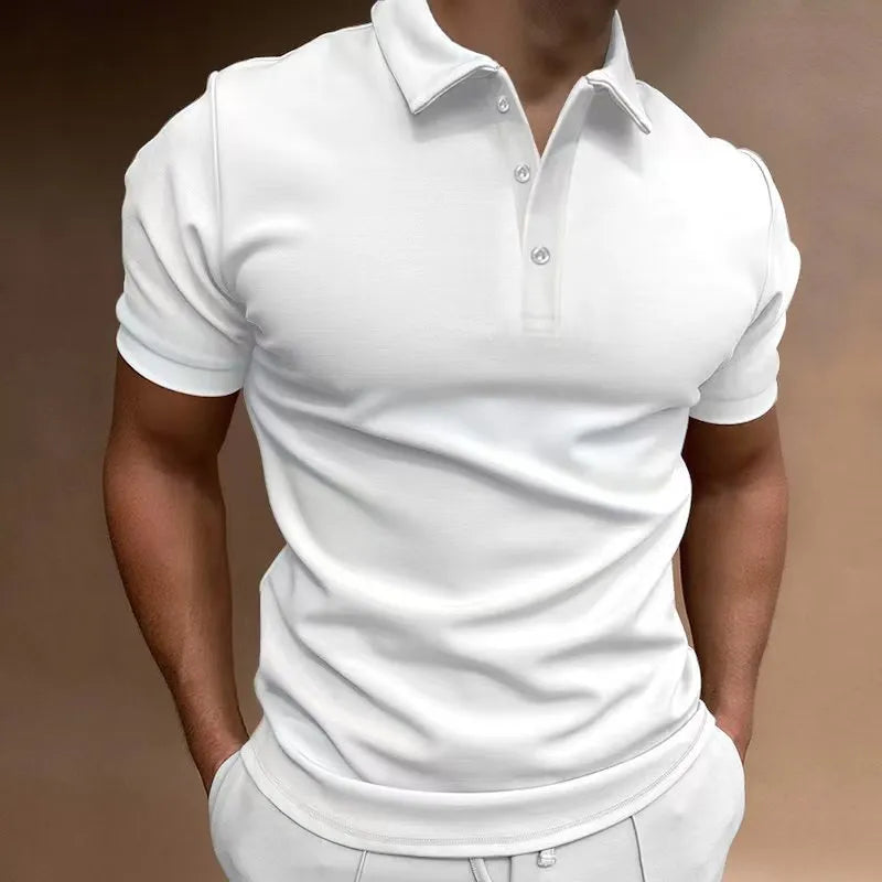 Men's loose fit cotton blend t-shirt in light blue colour with short sleeves