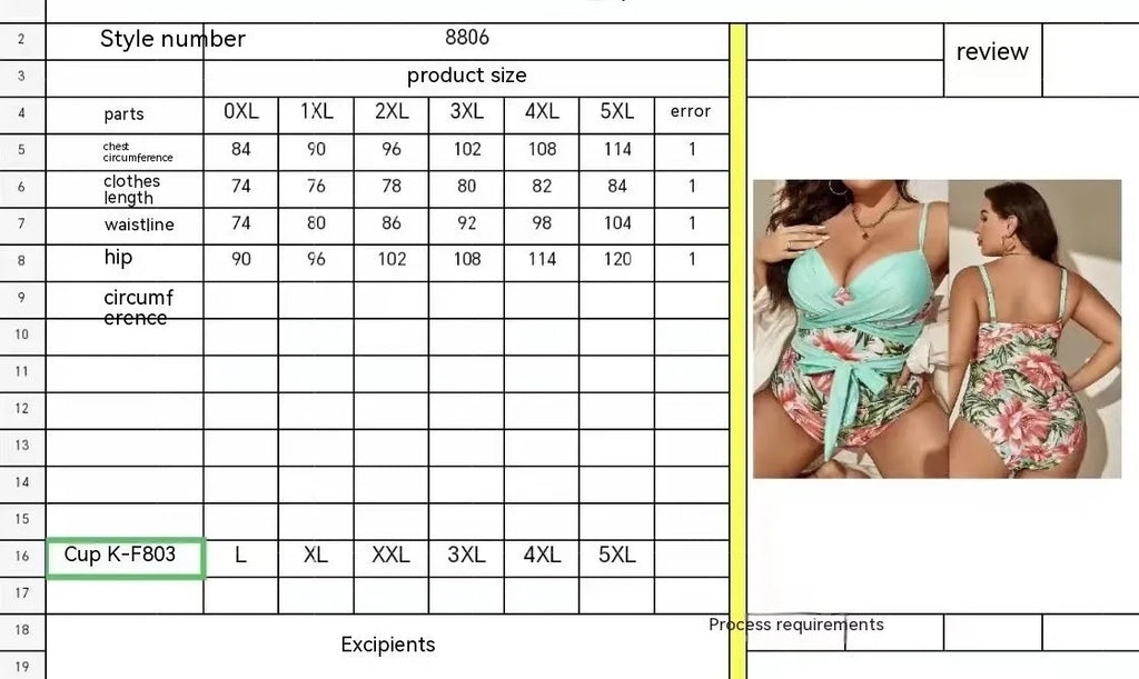 Women's plus size one-piece swimsuit with lace-up chest detail in leopard print pattern