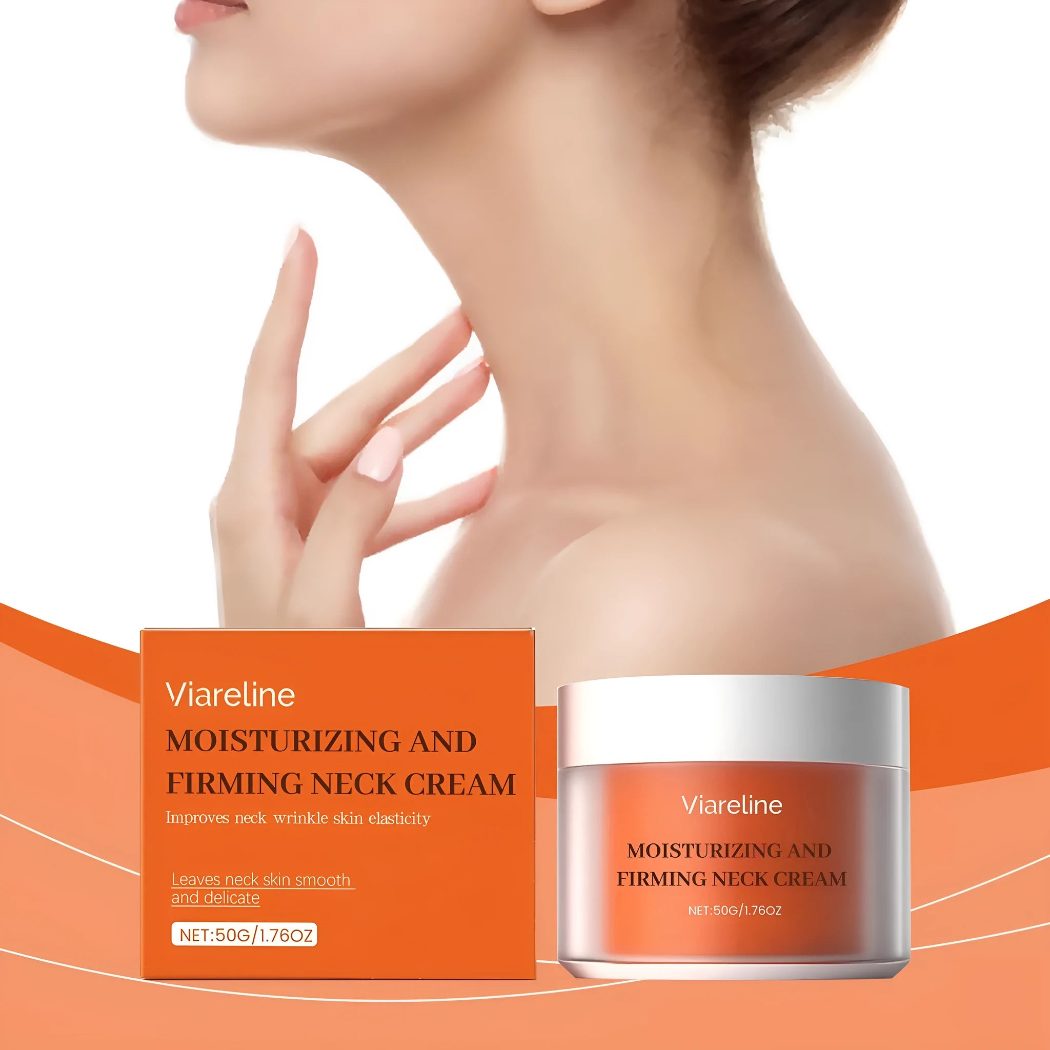 50g moisturising neck cream in 6.3cm packaging for daily contour care