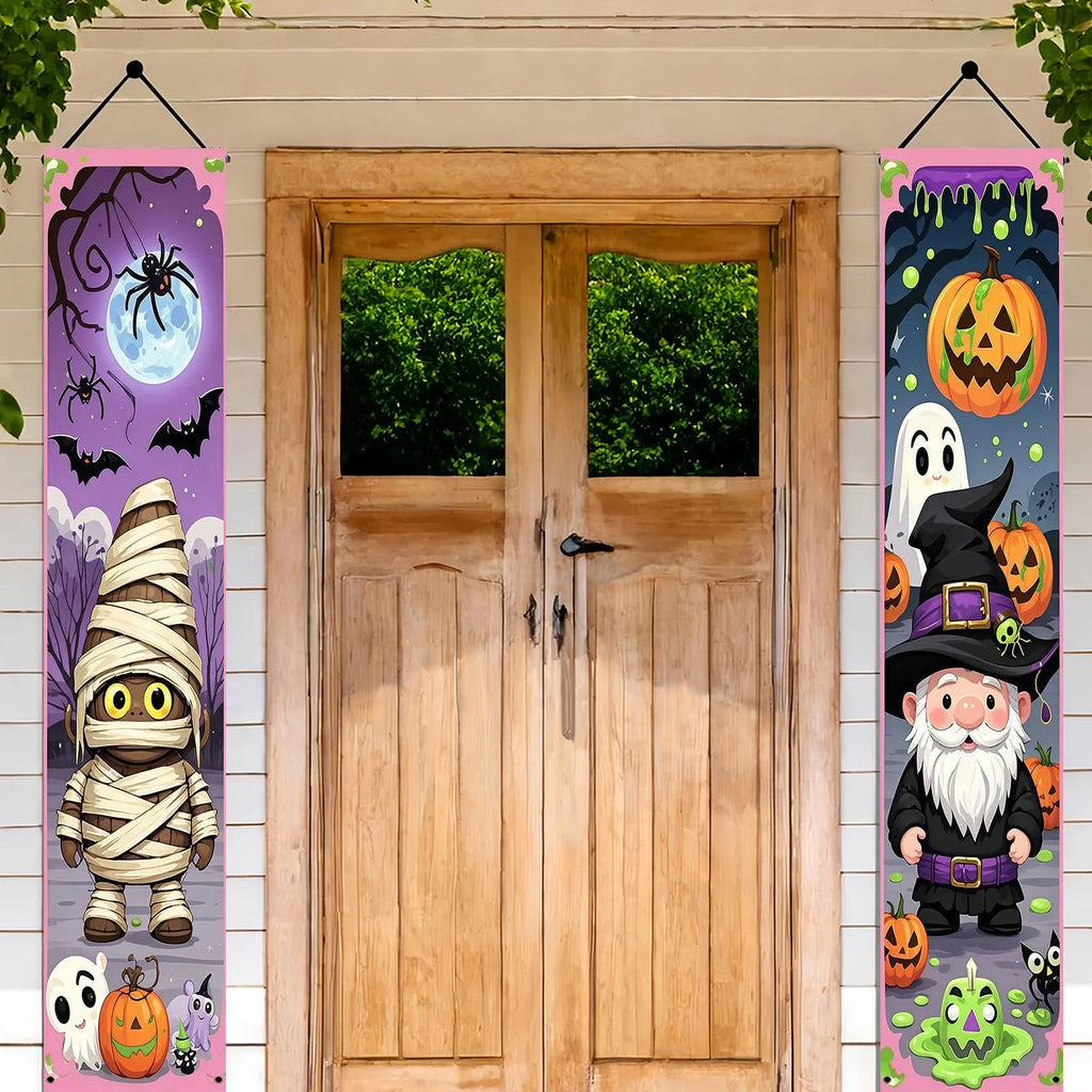 Polyester Halloween couplet hanging flag decorations measuring 30 by 180 centimetres