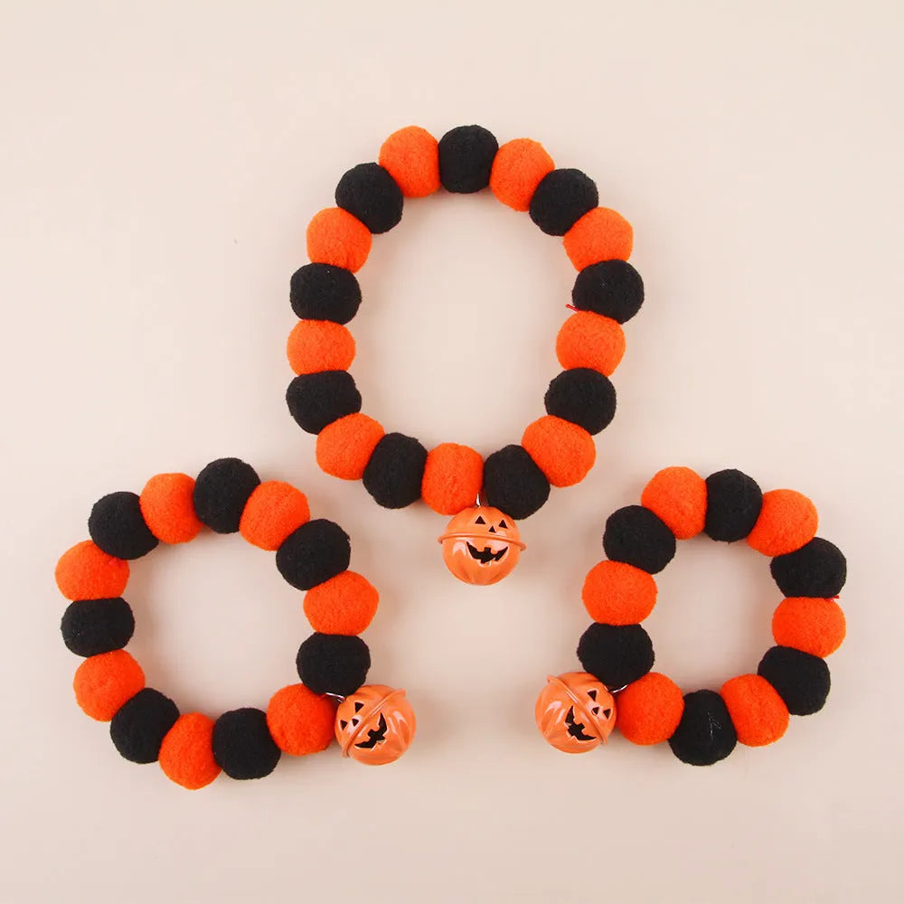 Halloween cat collar with naughty design in three sizes for trick-or-treat costumes