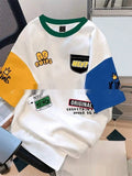 Men's loose fit casual t-shirt with letter print pattern in short sleeve design