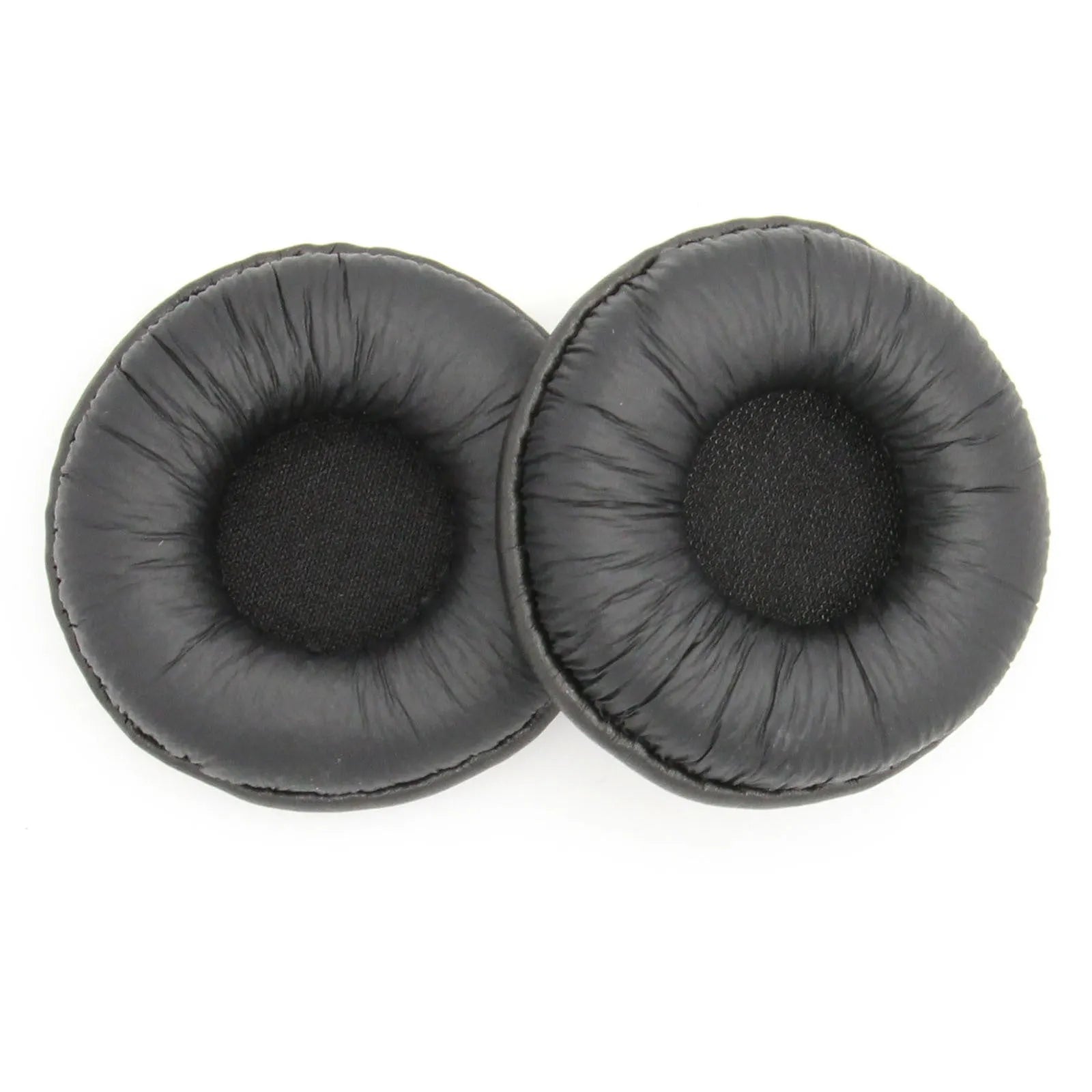 Senheiser PX100 earphone sleeve in black frog leather earmuffs and black head beam