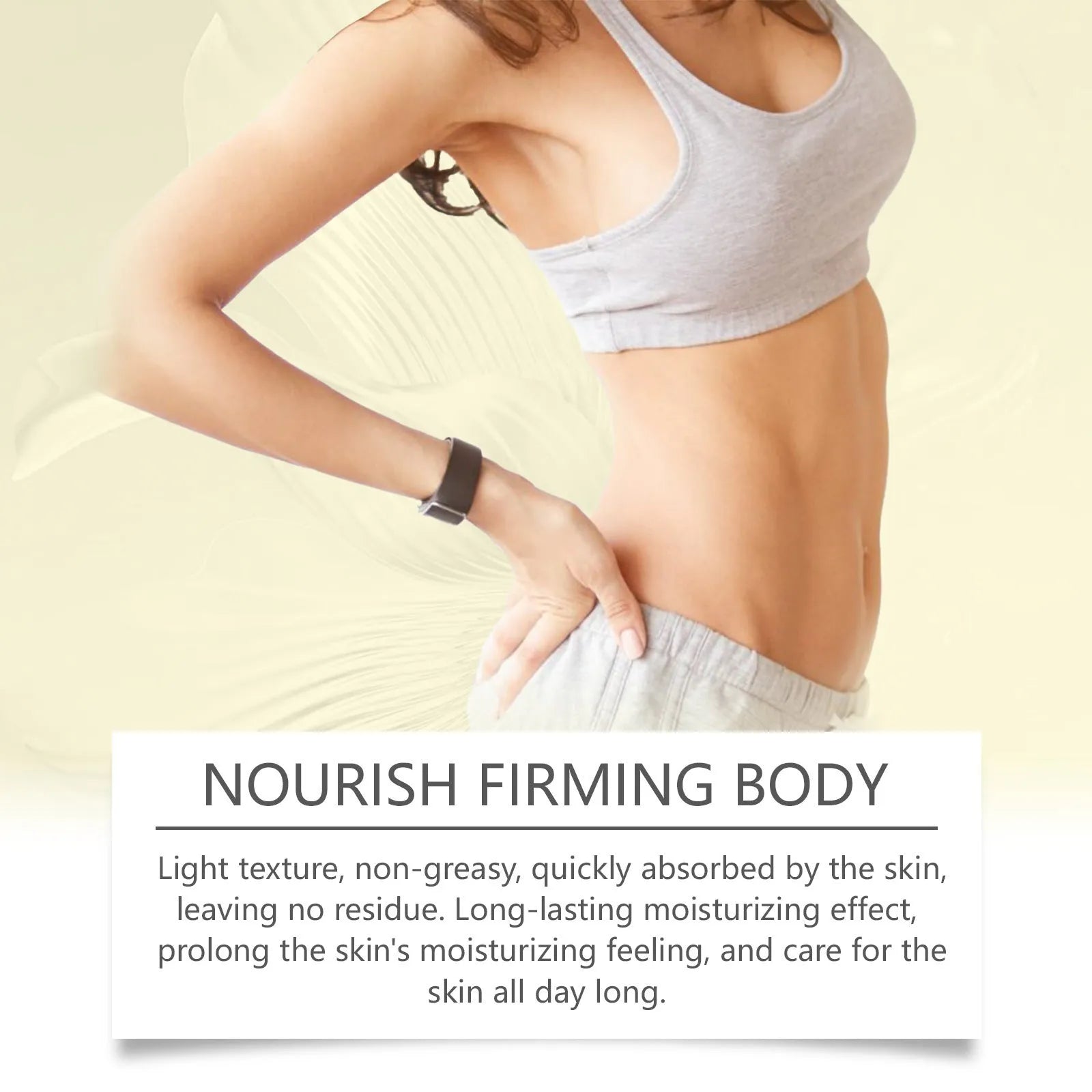 Nourishing and firming body care kit with skin massage oil and moisturising cream set