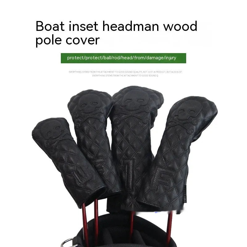Black golf wooden pole protective cover made from PU waterproof material