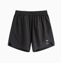 Four-point running shorts with laser stitching and stretch fabric in black or blue athletic colours