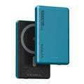 Portable power bank in alloy shell with 10000mAh capacity in dark night purple colour, slim 105x69x12mm size