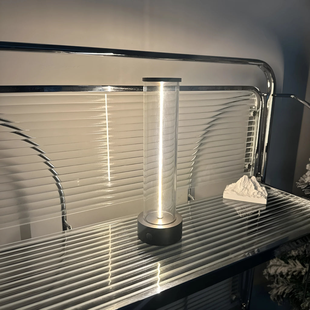 LED line glass magnetic suction light strip with USB charging port, modern bedside night light