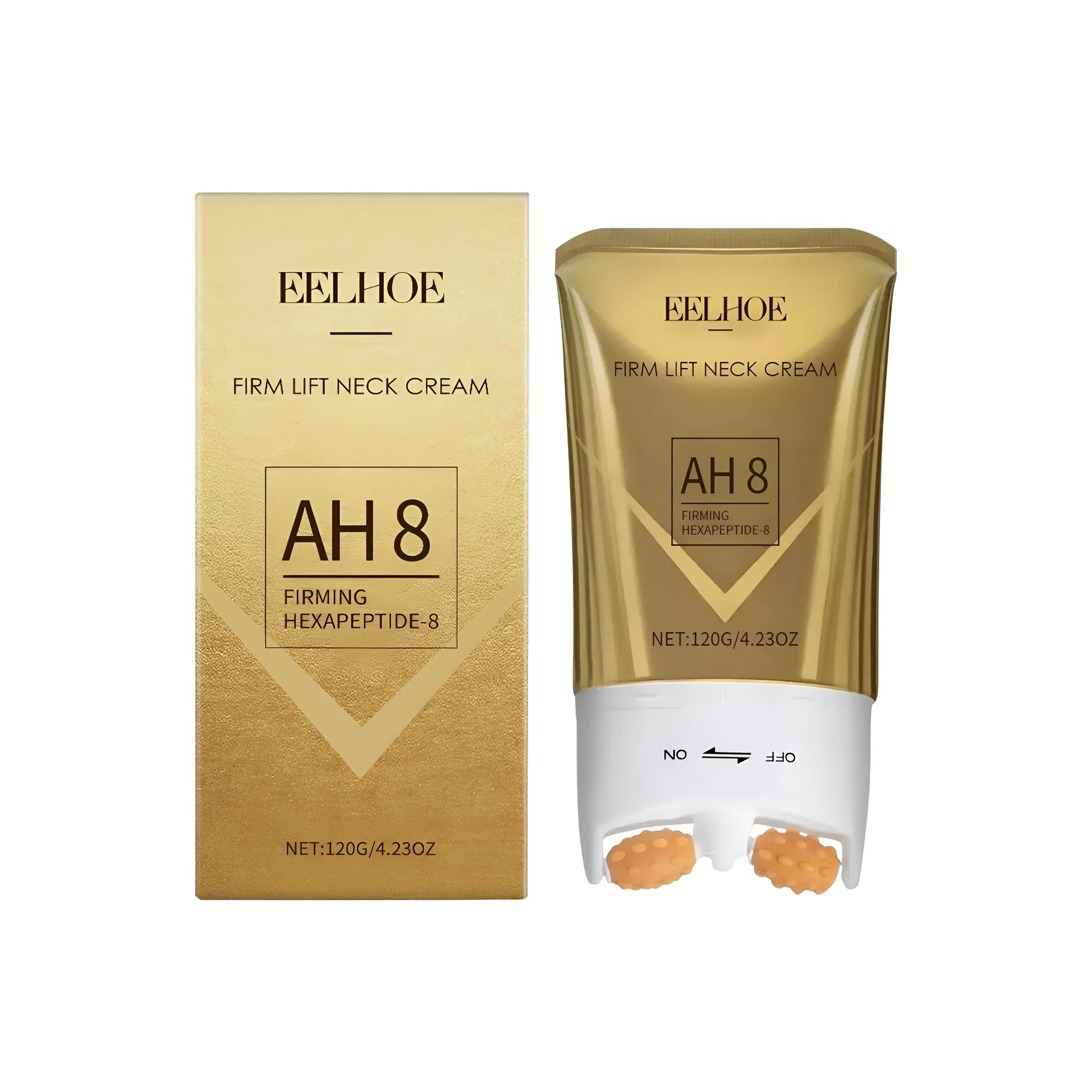 120g jar of firm lift neck cream with acetyl hexapeptide-8 and ceramide NP formula
