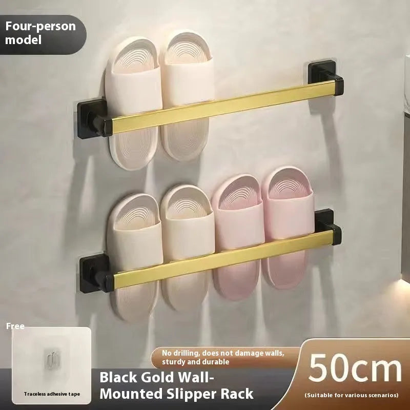 Nordic style wall-mounted slipper rack with an integrated seat in a choice of colours