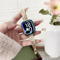 Twist diamond pattern metal watch strap for Apple Watch in silver, rose gold, gold, black and starlight colours.