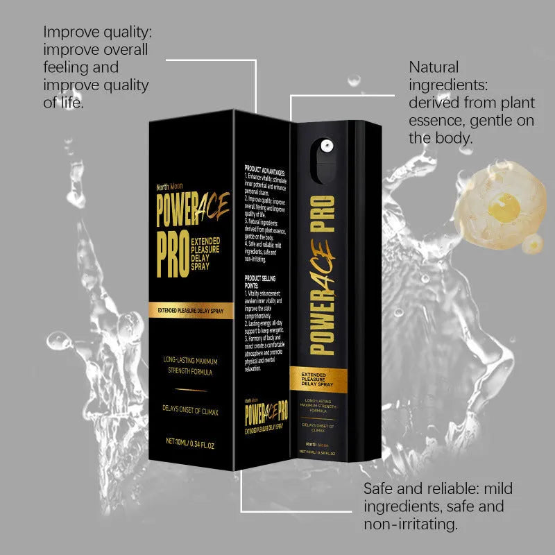 Men's 10ml body moisturising external care spray bottle measuring 2.6cm by 2.6cm by 9.3cm